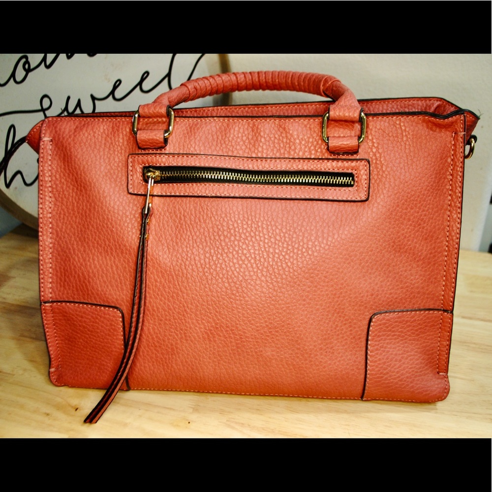 JustFab Pink Faux Leather Purse